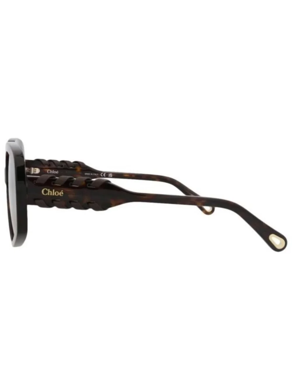 New Chloé Womens Square/Rectangle Havana Havana Violet Fashion Designer Sunglass